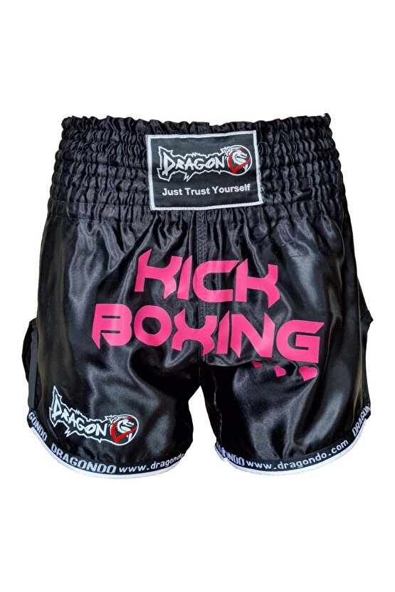 KB247 Kick Boks Şort Pink Heart Kick Boxing Antrenman Şortu