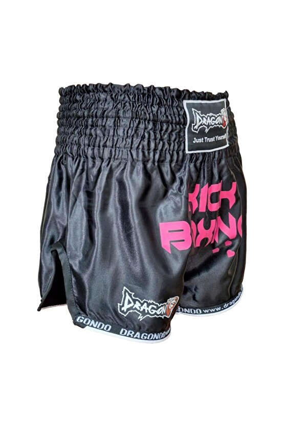 KB247 Kick Boks Şort Pink Heart Kick Boxing Antrenman Şortu