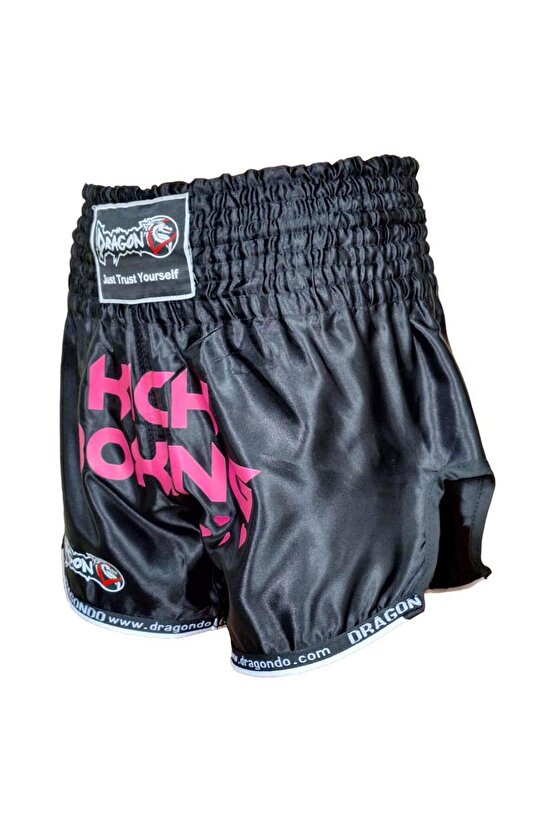 KB247 Kick Boks Şort Pink Heart Kick Boxing Antrenman Şortu