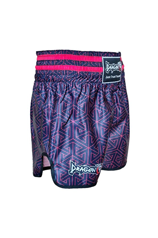 MT3442 Muay Thai Şortu Kick Boks Şort Neon Pembe Dijital Baskılı Şort