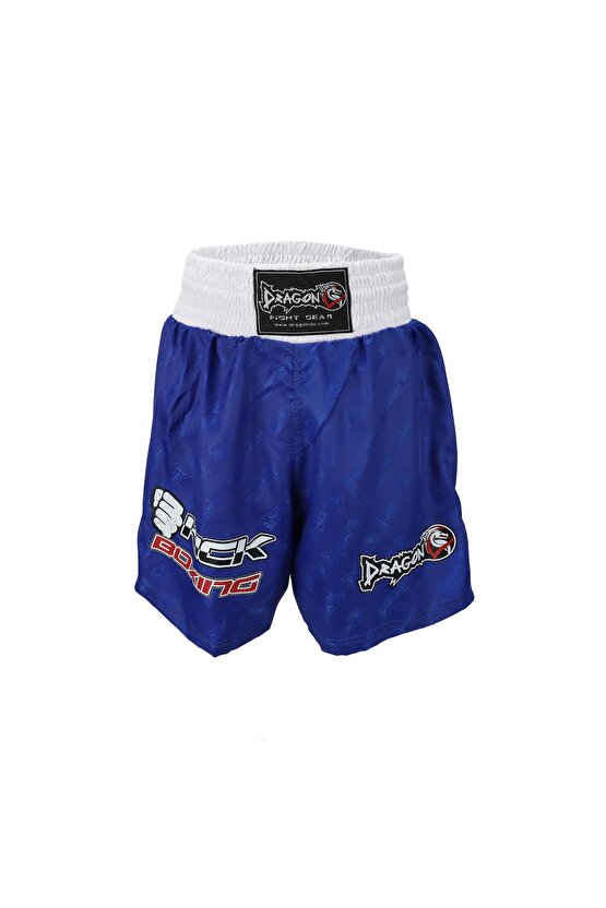 Kf1003 Mavi Kick Boks Şort ve Profesyonel Dişlik Kick Boxing Şort Seti