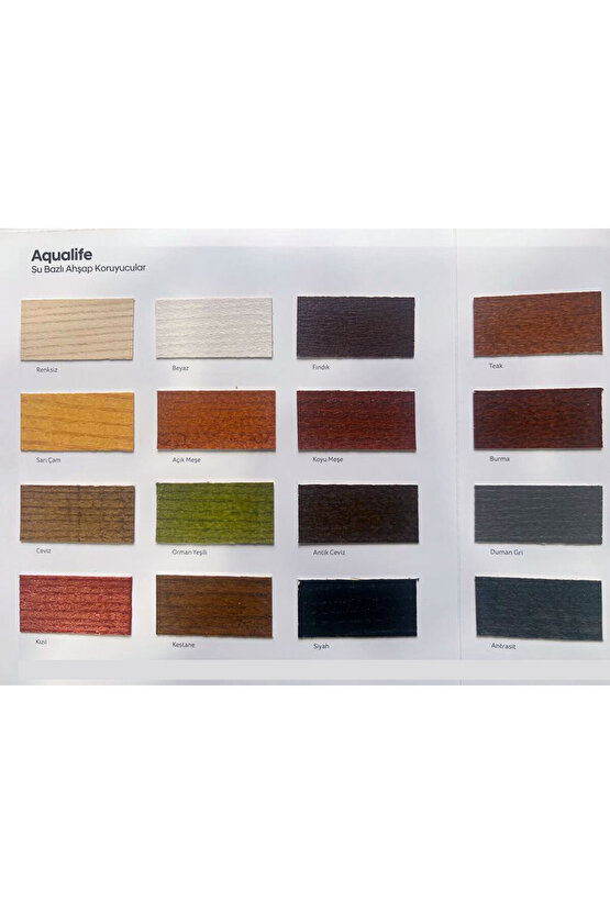 Boya (aqualife) Su Bazlı Ahşap Koruyucu Kokusuz Orman Yeşili 15 Lt