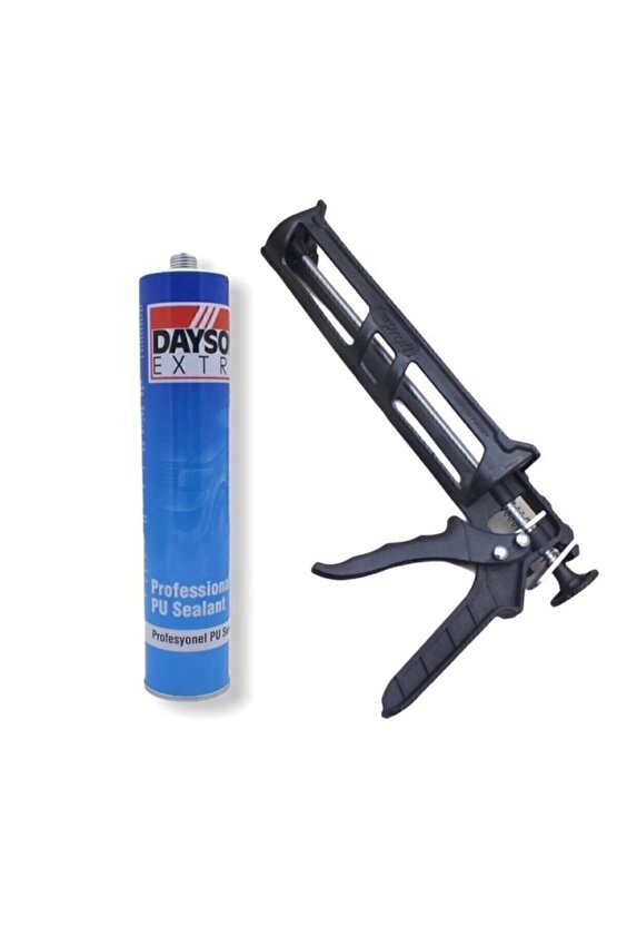 Pu Mastik Silikon Yapıştırıcı Siyah 280 ml Silikon Tabancası