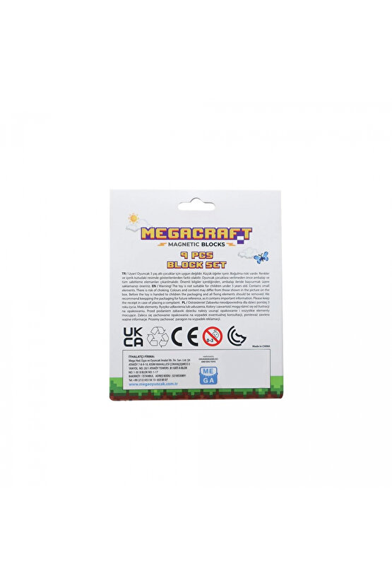 Minecraft Çiçekli Çim Desenli Blok Manyetik Lego Minecraft Manyetik Lego Minecraft Lego Megacraft Le