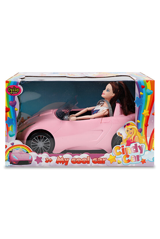 Oydaş Cindy Car Bebekli Araba Pembe Eklem Yerleri Oynayan Arabalı Bebek