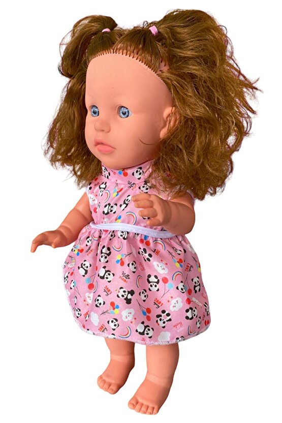 Sakura Türkçe Konuşan Kahverengi Saçlı Et Bebek Oyuncak (35 CM)