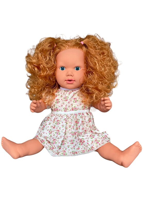 Büyük Boy Türkçe Konuşan Uzun Saçlı (Gövde Hariç) Et Bebek Oyuncak (60 CM)