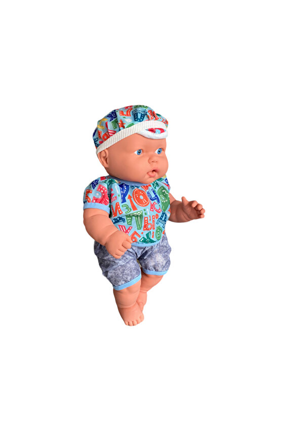 Tombul Türkçe Konuşan Kel Şapkalı Et Bebek Oyuncak (40 CM)