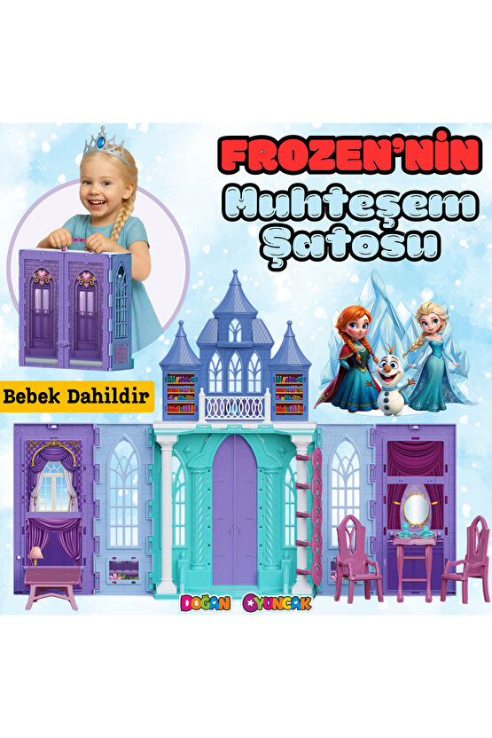 Frozennin Muhteşem Şatosu - Ev Oyuncak - Frozen Tatil Ev Seti - Frozen Ev Seti - Karlar Ülkesi Şato
