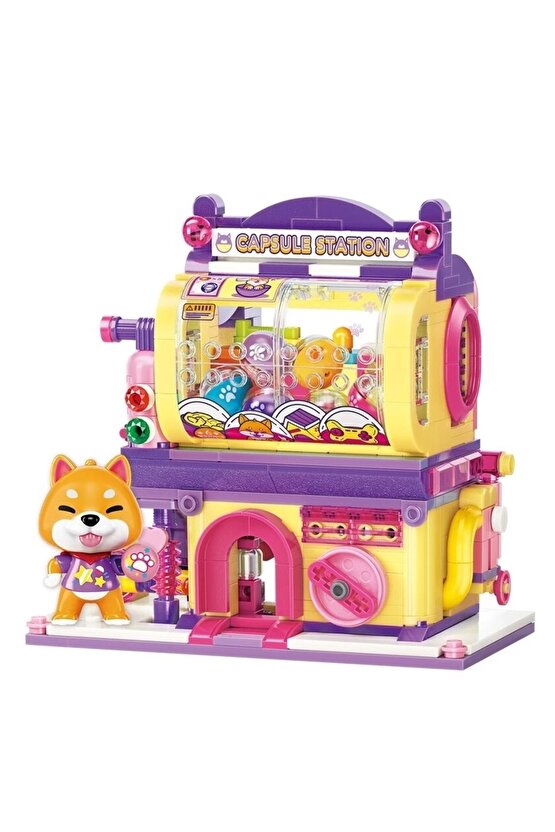 Mikro Blok Shiba Inu Gashapon Machine Kapsül Oyuncak Dükkanı 435 Parça - Lego Setleri - Keeppley Min