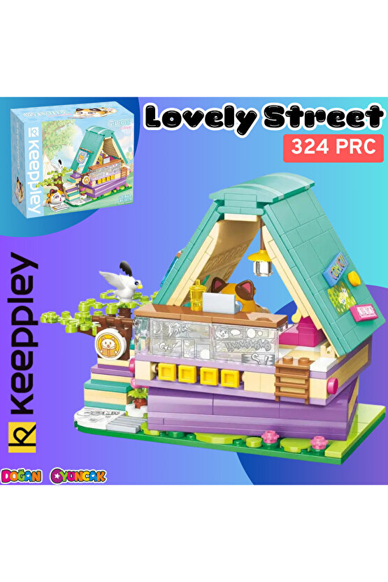 Mikro Blok Calico Cat Comic House Kedi Çizgi Roman Dükkanı 324 Parça - Lego Setleri - Keeppley Mini