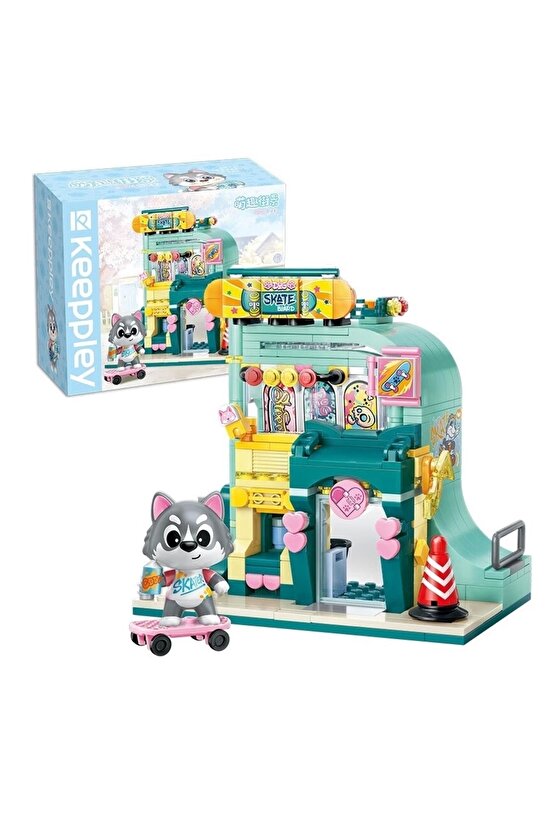Mikro Blok Kaykay Dükkanı 344 Parça - Lego Setleri - Keeppley Mini Lego - Keeppley Lego - Mikro Blok