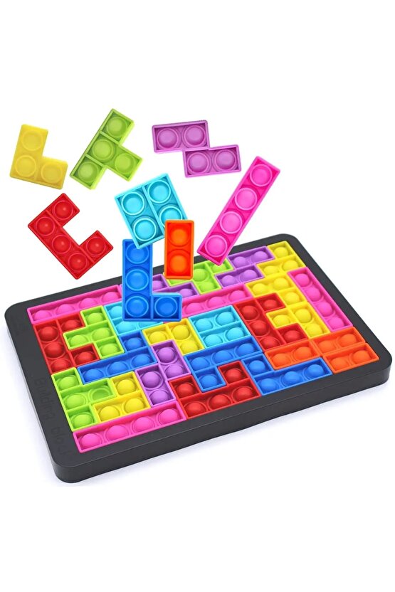 Tetris Popit - Puzzle Popit - Slicon Puzzle Building BlocksPopit - Popit Oyuncak - Stres Oyuncak - S