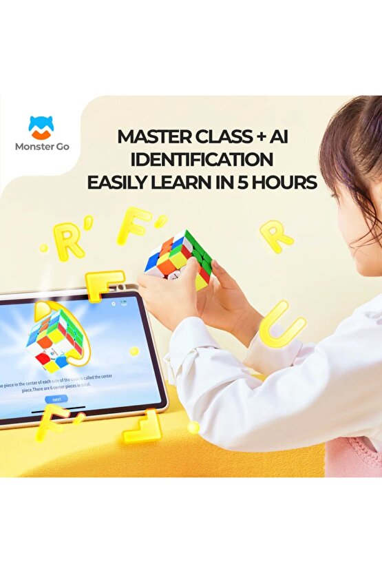 Akıllı GAN Monster Go Standard 3x3 Manyetik Küp - Zeka Küpü - Akıllı Küp - Yapay Zekalı Küp - Akıllı