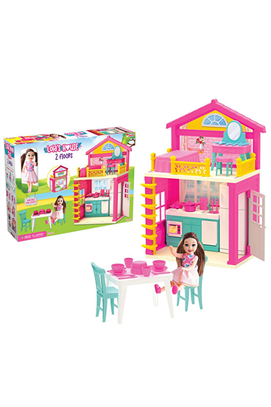 Lolanın 2 Katlı Evi - Ev Oyuncak - Lolanın 2 Katlı Ev Seti - Barbie Ev Seti
