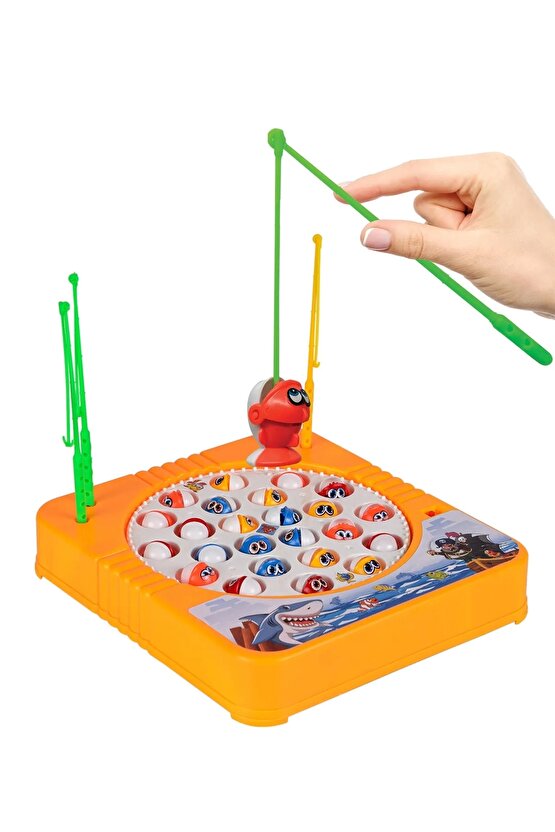 Happy Fishing Pilli Balık Oyunu - Pilli Müzikli Balık Tutma Oyunu - Baby Shark Şarkılı Eğitici Balık