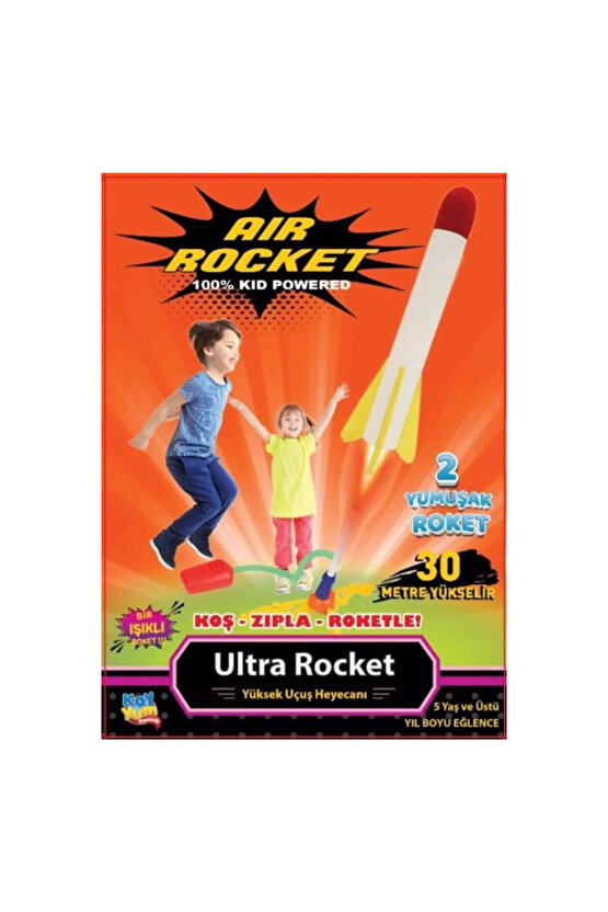 Air Rocket Tekli Seti - Roket Oyuncak - 2 Roket Ve Havalı Roketatar - Tekli Açık Hava Oyuncağı - Air