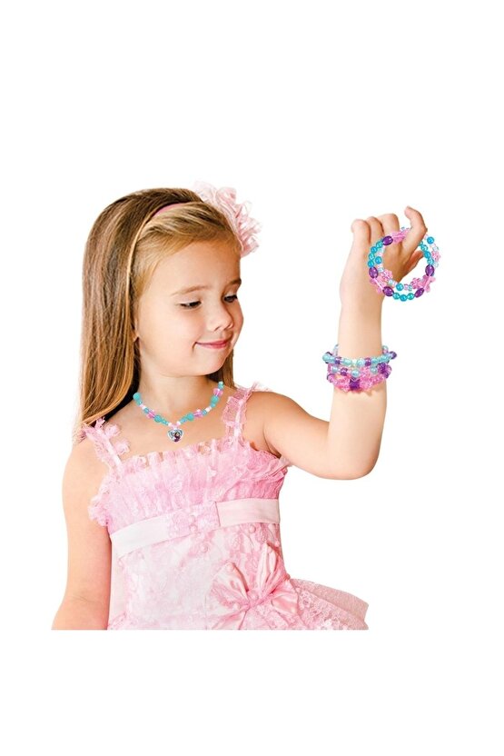 Karlar Ülkesi Elsa Çantalı Sepetli Büyük Boncuk Takı Seti Kız Oyuncakları