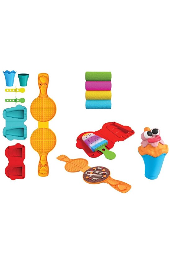 Waffle & Dondurma Hamur Seti (200 Gr.) - Oyun Hamuru Seti - Hamur Setleri - Hamur Kalıpları