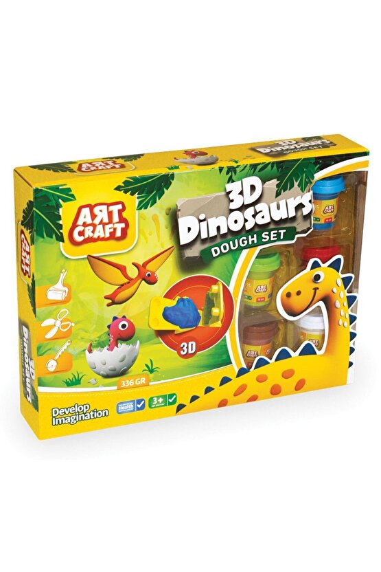 3 Boyutlu Dinazor Hamur Seti - Oyun Hamuru Seti - Hamur Setleri - Hamur Kalıpları