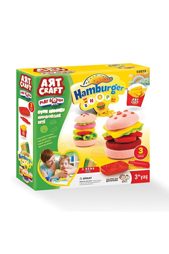 Hamburger Oyun Hamuru Seti (150 Gr.) - Oyun Hamuru Seti - Hamur Setleri - Hamur Kalıpları
