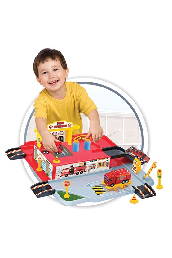 Itfaiye Garaj Seti - Otopark Seti - Araba Seti - Hotwheels Seti - Istasyon