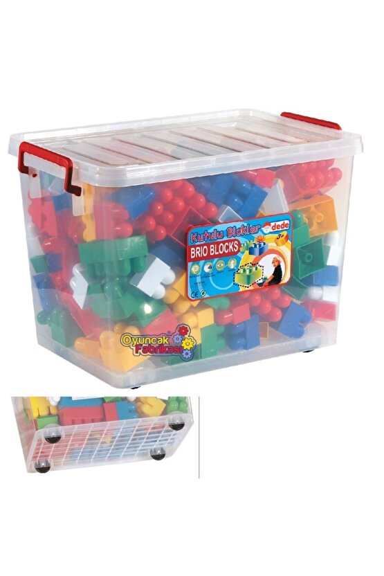Lisanslı 250 Parça Yapı Oyuncak Seti Büyük Boy Dede Kutulu Yapı Oyuncak Seti