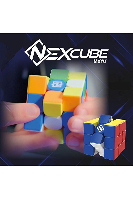 Nexcube Moyu 3x3 Rubik Zeka Küpü Akıl Küpü - Neon Küp - Neon Akıl Küpü - Neon Zeka Küpü