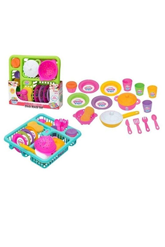 Çok Renkli Büyük Mutfak ve Bulaşıklık Seti, Eğlenceli Oyunlar İçin Mükemmel!