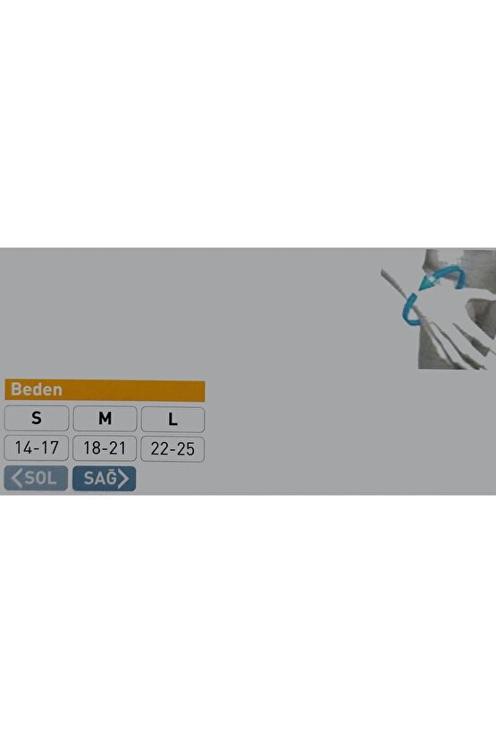 Anti Spastizite (Antispasite ) Splinti inhibitor El Bilek Ateli Sağ El L Beden