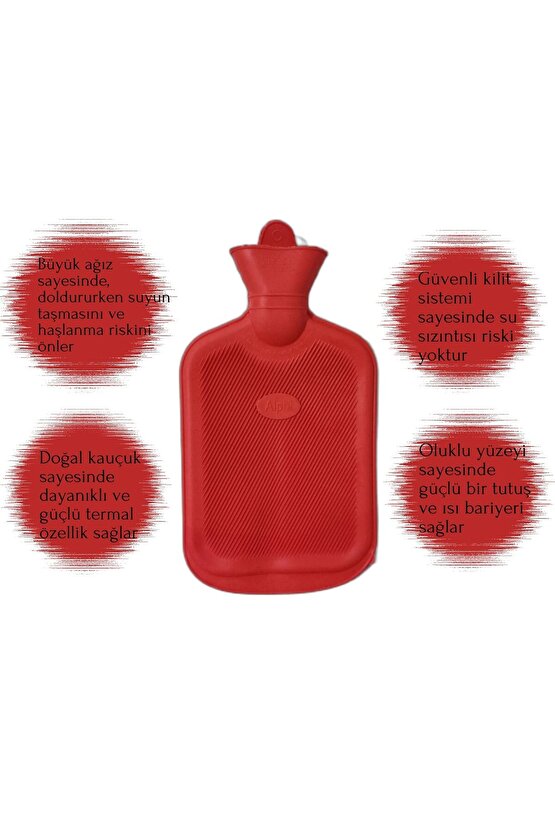 Etnik Desenli Termofor Kılıflı Sıcak Su Torbası Desenli Termofor Tuluk 1.50 Lt