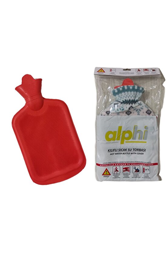 Etnik Desenli Termofor Kılıflı Sıcak Su Torbası Desenli Termofor Tuluk 1.50 Lt