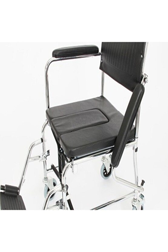 WE CHEM Klozetli Tuvaletli Tekerlekli Sandalye Engelli Hasta Banyo Tuvalet Sandalyesi