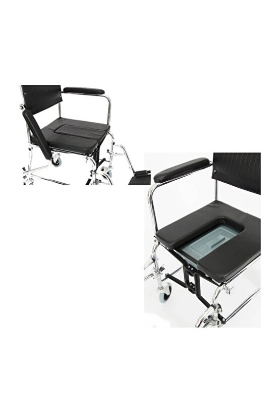 EV TİPİ, KATLANABİLİR, KLOZETLİ, TEKERLEKLİ SANDALYE,