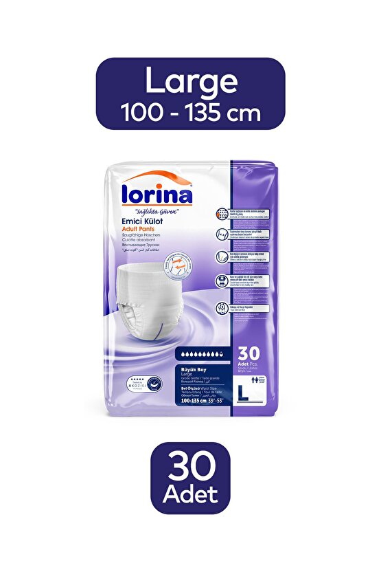 Emici Külot Hasta Bezi Large 30 Adet