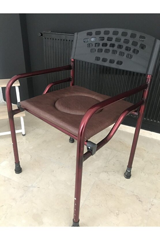 Deri Döşeme Hasta Klozeti Sandalyesi