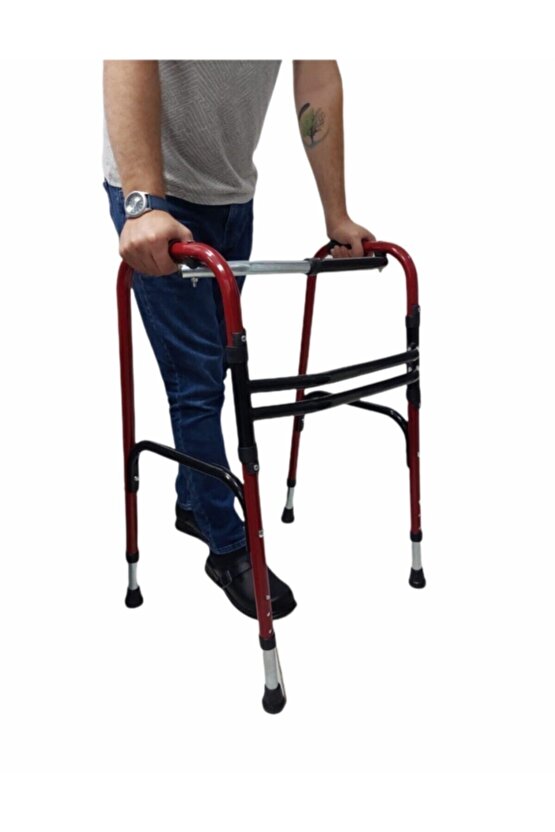 Medikal Hareketli Katlanabilir Alüminyum Kırmızı Wolker