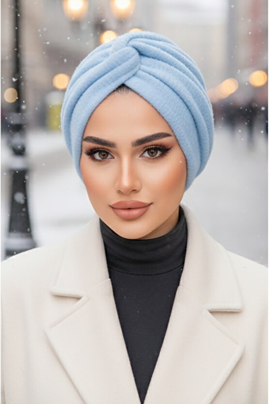 Bebe Mavi Kışlık Hazır Burgu Bone