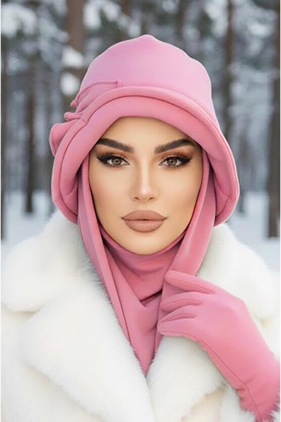 Pudra Aksesuarlı Vintage Şapka