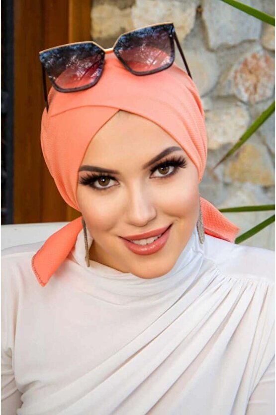 Neon Turuncu Çapraz Bone