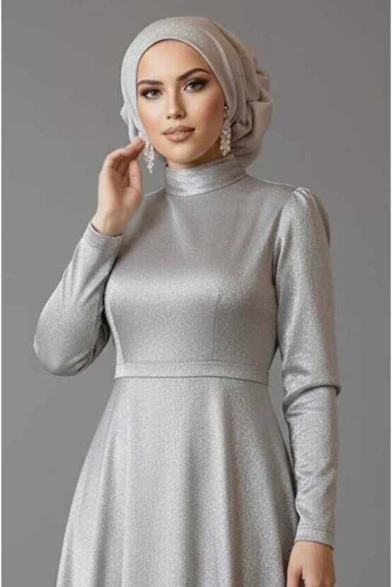 Gümüş Çağla Hazır Türban