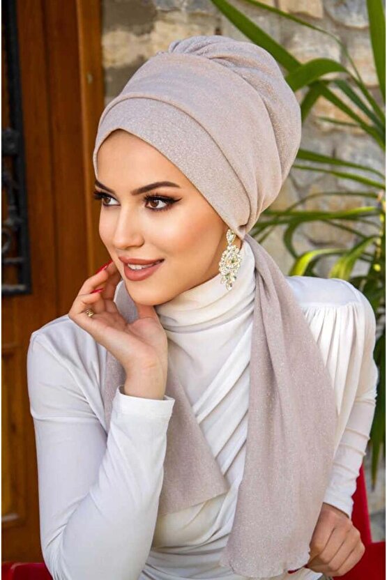 İnci Pudrası Işıltılı Atkılı Bone