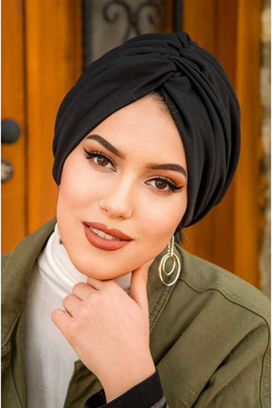 Siyah Burgu Model Dolgulu Bone  KÜÇÜK BOY