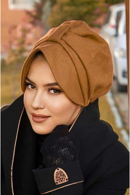 Hardal Kaşe Şapka Bone