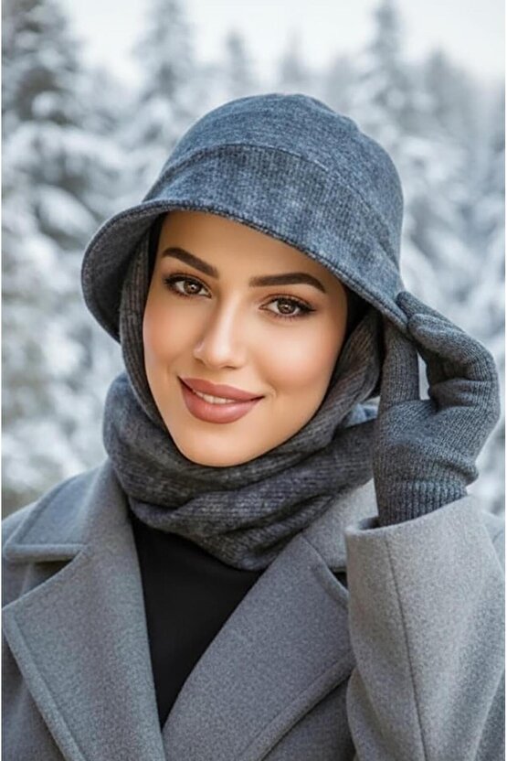 Antrasit Atkılı Bucket Şapka - 30400