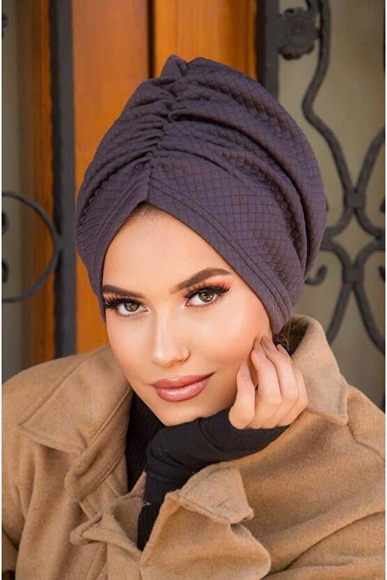 Füme Kışlık Büzgülü Bone