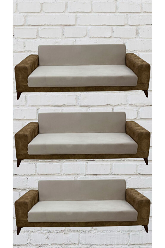 3+3+3 İtalyan Süet Kolsuz Koltuk Örtüsü ( RENK)