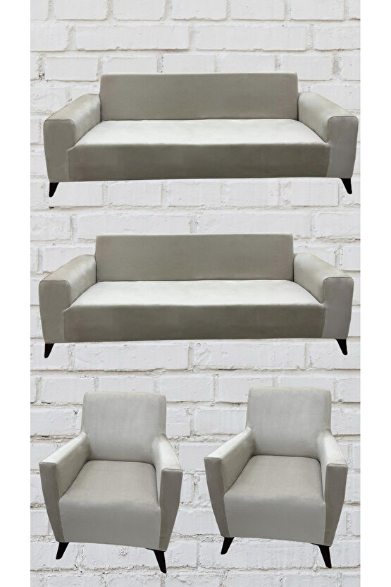 3+3+1+1 İtalyan Süet Koltuk Örtüsü(BEJ RENK)