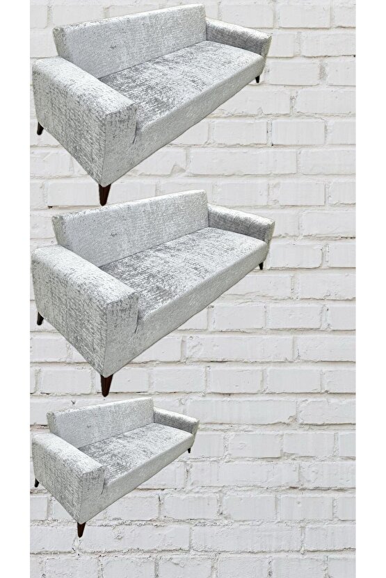 332 Parlak Kadife Giydirme Koltuk Örtüsü(GÜMÜŞGRİ)