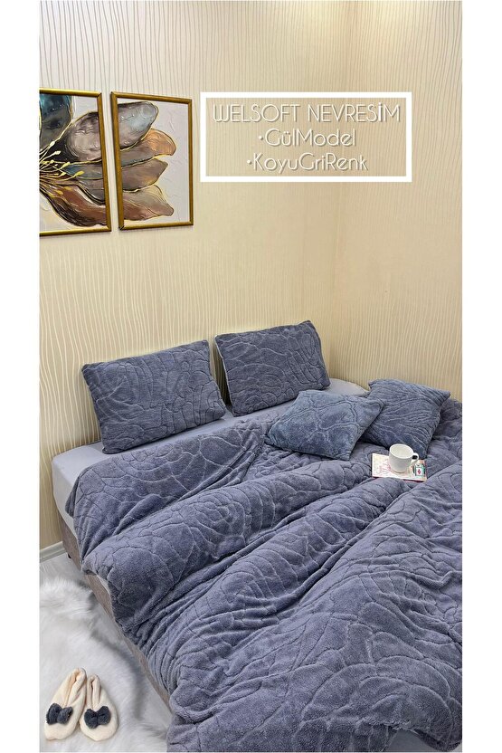 Welsoft çift kişilik Gül Model Nevresim Takımı